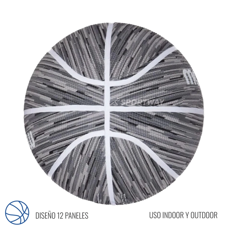 BALON BASQUETBOL MOLTEN BF1600 NEGRO/BLANCO TALLA 7 - 3