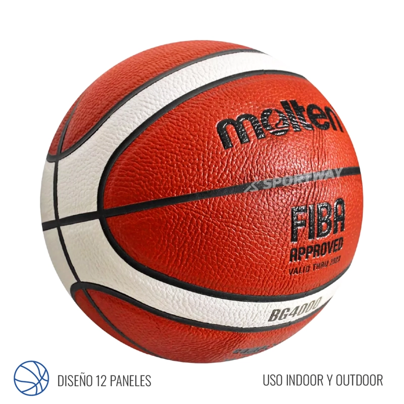 BALON BASQUETBOL MOLTEN BG4000 LOGO LNB TALLA 7 - 2