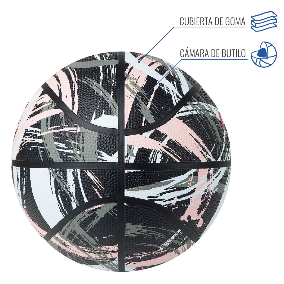 BALON BASQUETBOL BF1601 ROSADO T7 - 3