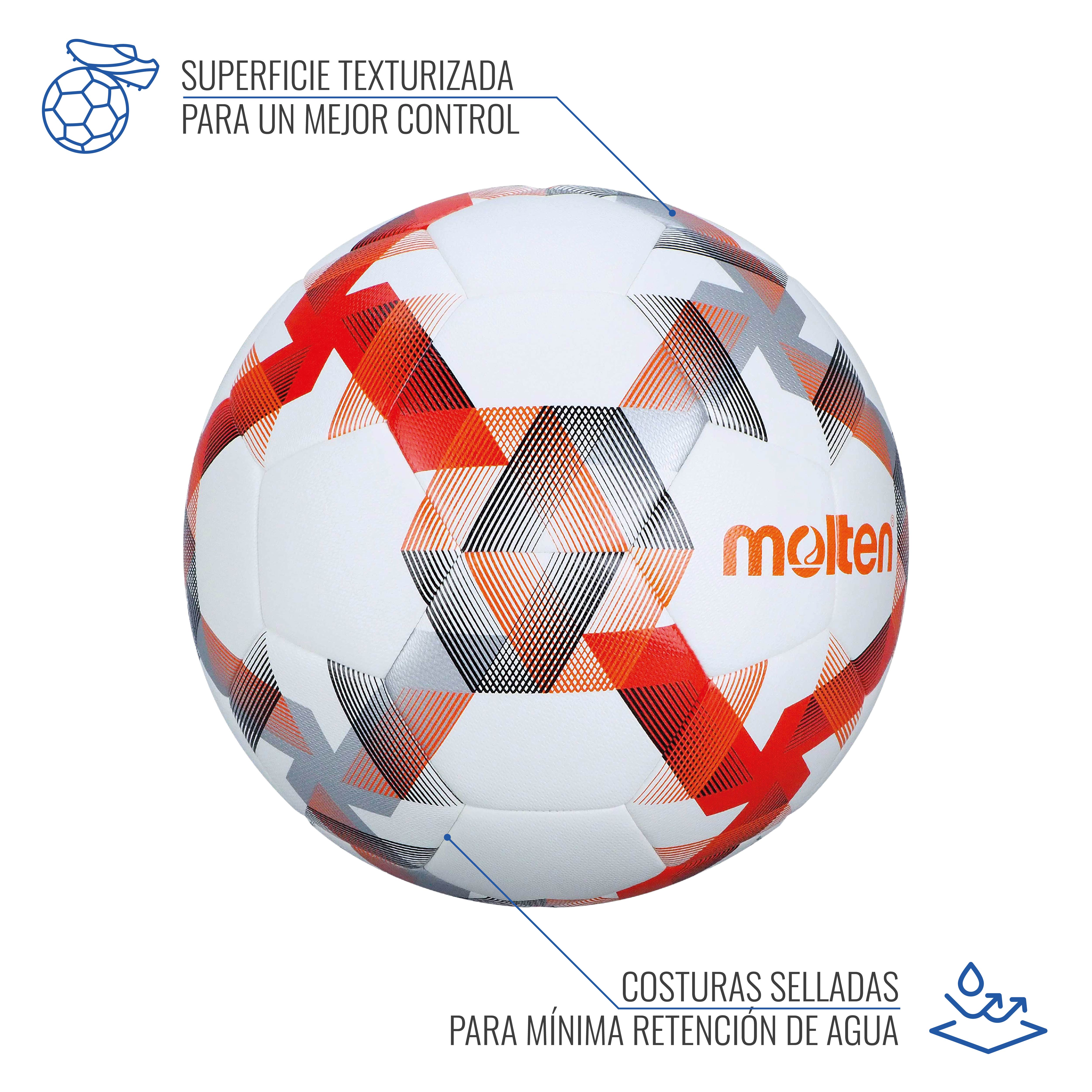 BALON FUTBOL FG 3100 ANFP LOGO MOLTEN BLANCO/NARANJO T5 - 3