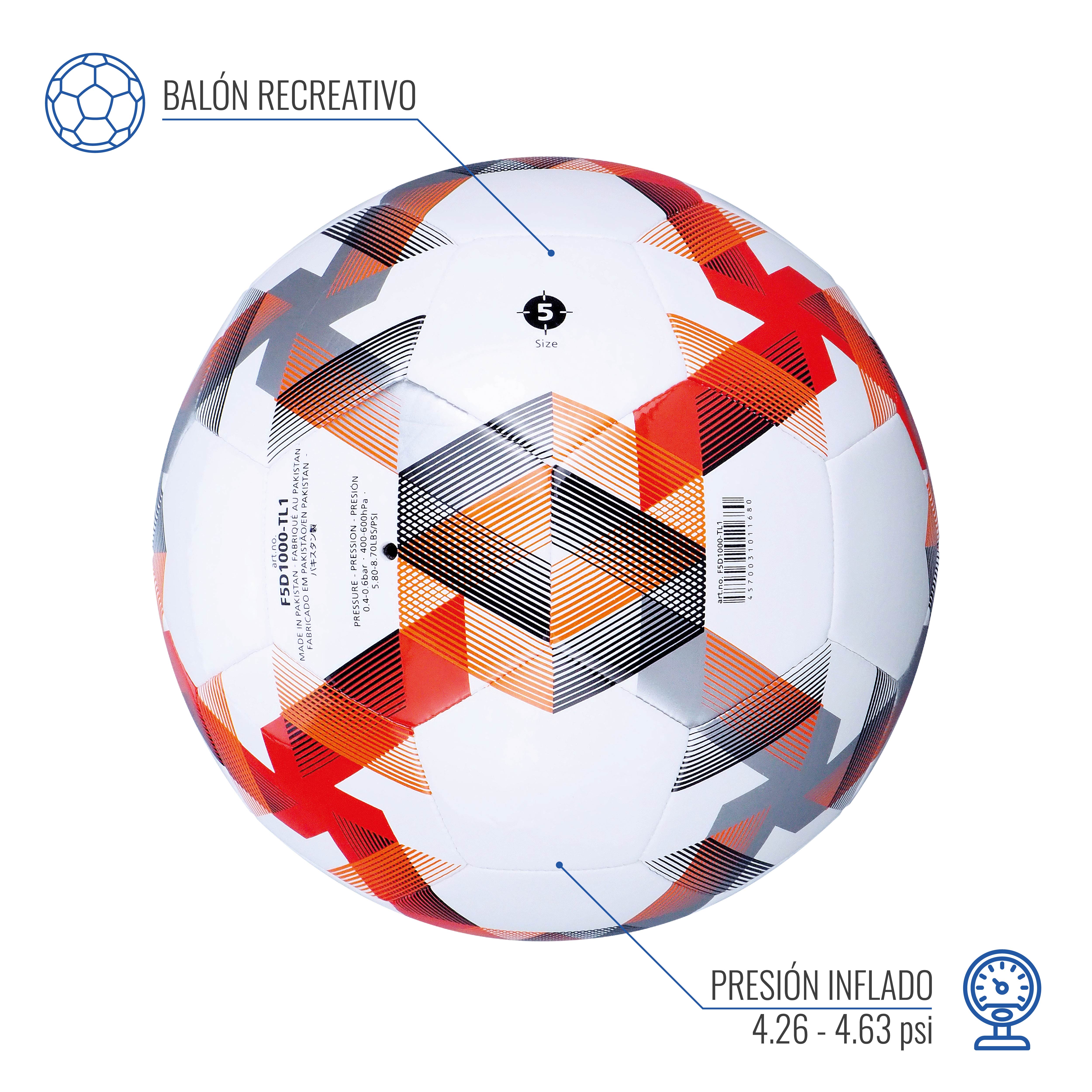 BALON FUTBOL FG 1000 ANFP LOGO MOLTEN BLANCO/NARANJO T5 - 3