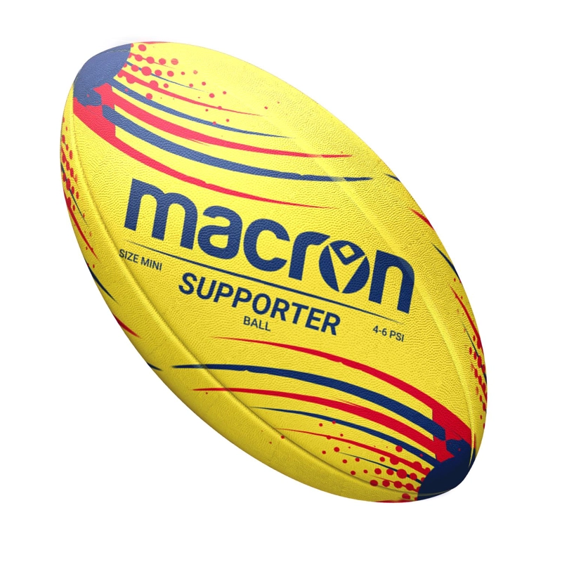 BALON DE RUGBY MACRON OFICIAL ARUSA SUPPORTER AMARILLO - 3