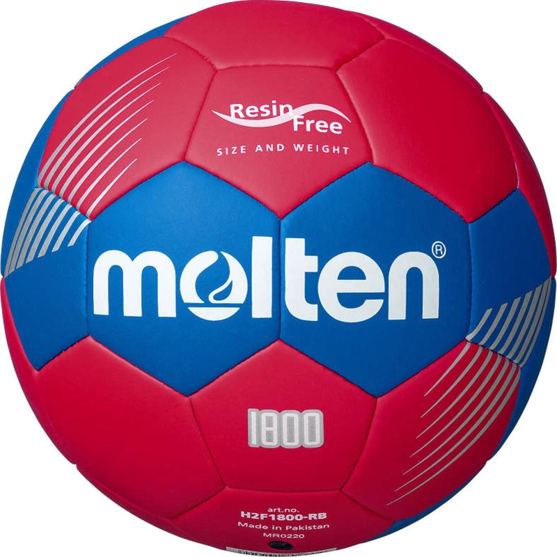 BALON HANDBOL SERIE F1800 RESINA FREE MOLTEN ROJO T.2 - 2