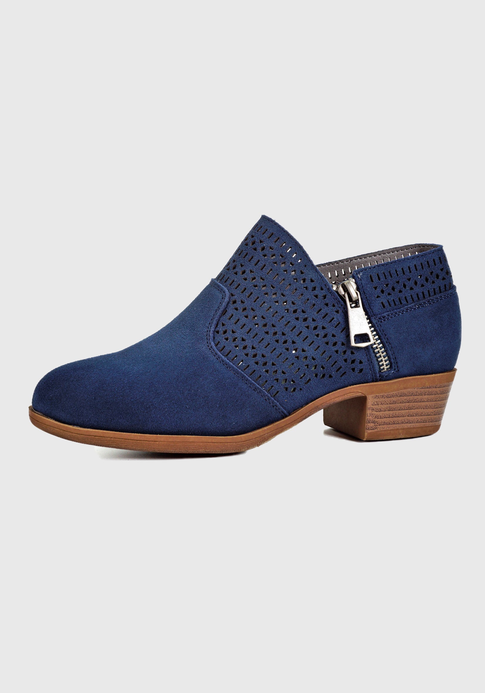 BOTÍN CUERO AZUL AIXA CASUAL - 1