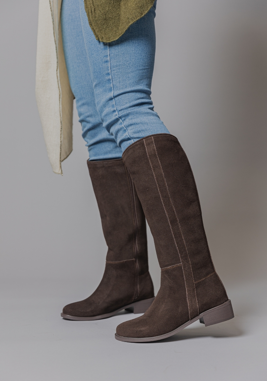 BOTAS MUJER DEGAS CUERO CAFÉ DINORA CH0225W22COF - 1