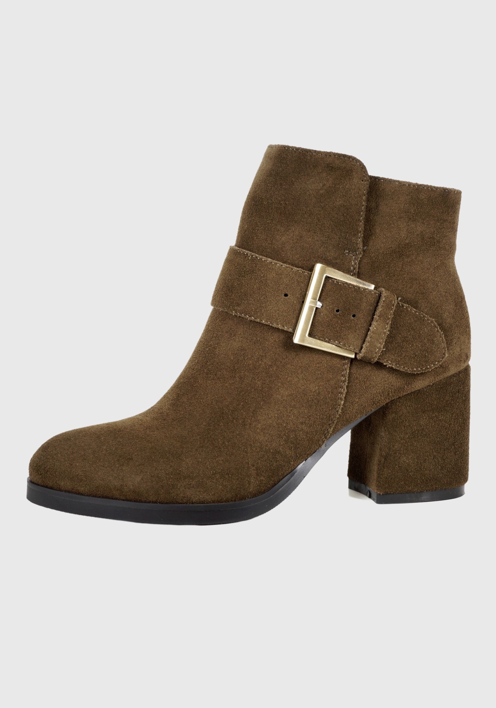 BOTÍN CUERO TAUPE GILDA CASUAL - 1