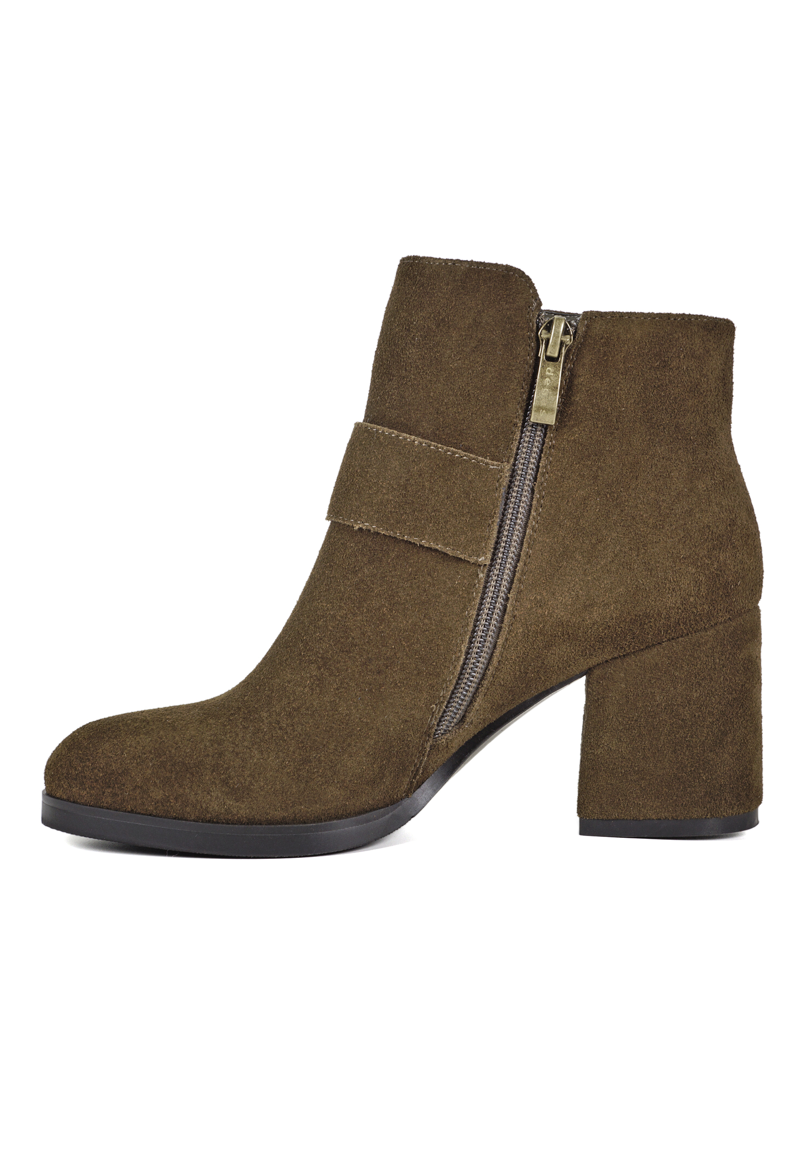 BOTÍN CUERO TAUPE GILDA CASUAL - 4