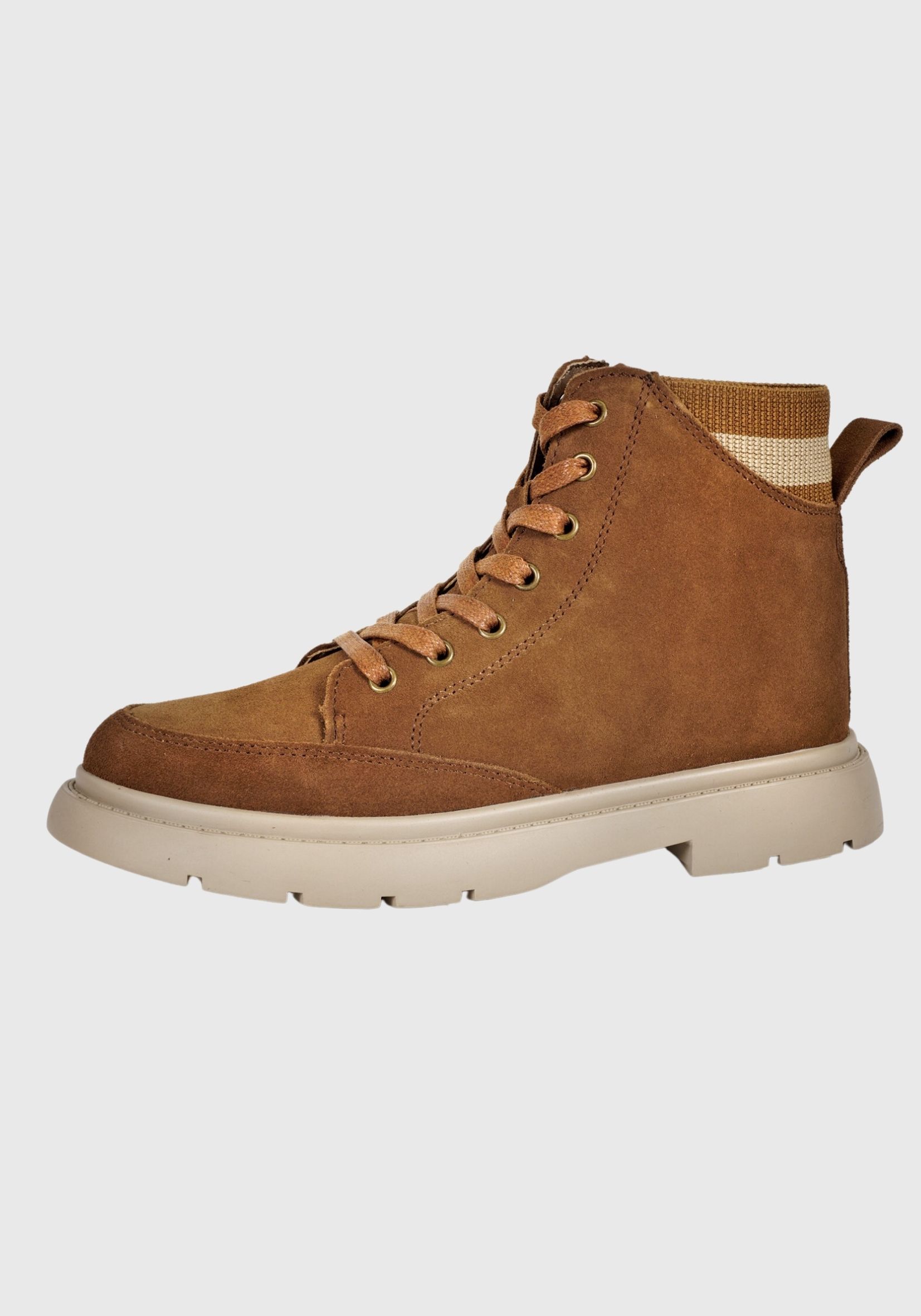 BOTÍN CUERO CAMEL MELACIA CASUAL - 1