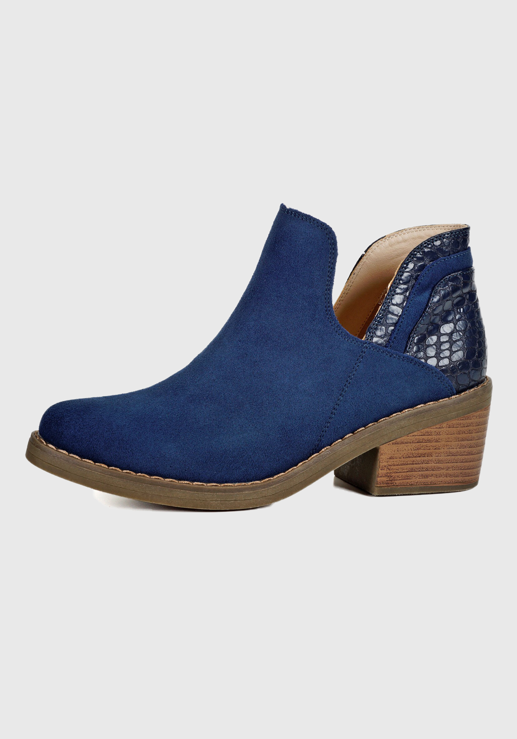 BOTIN CUERO AZUL VAQUERO XIANA CASUAL