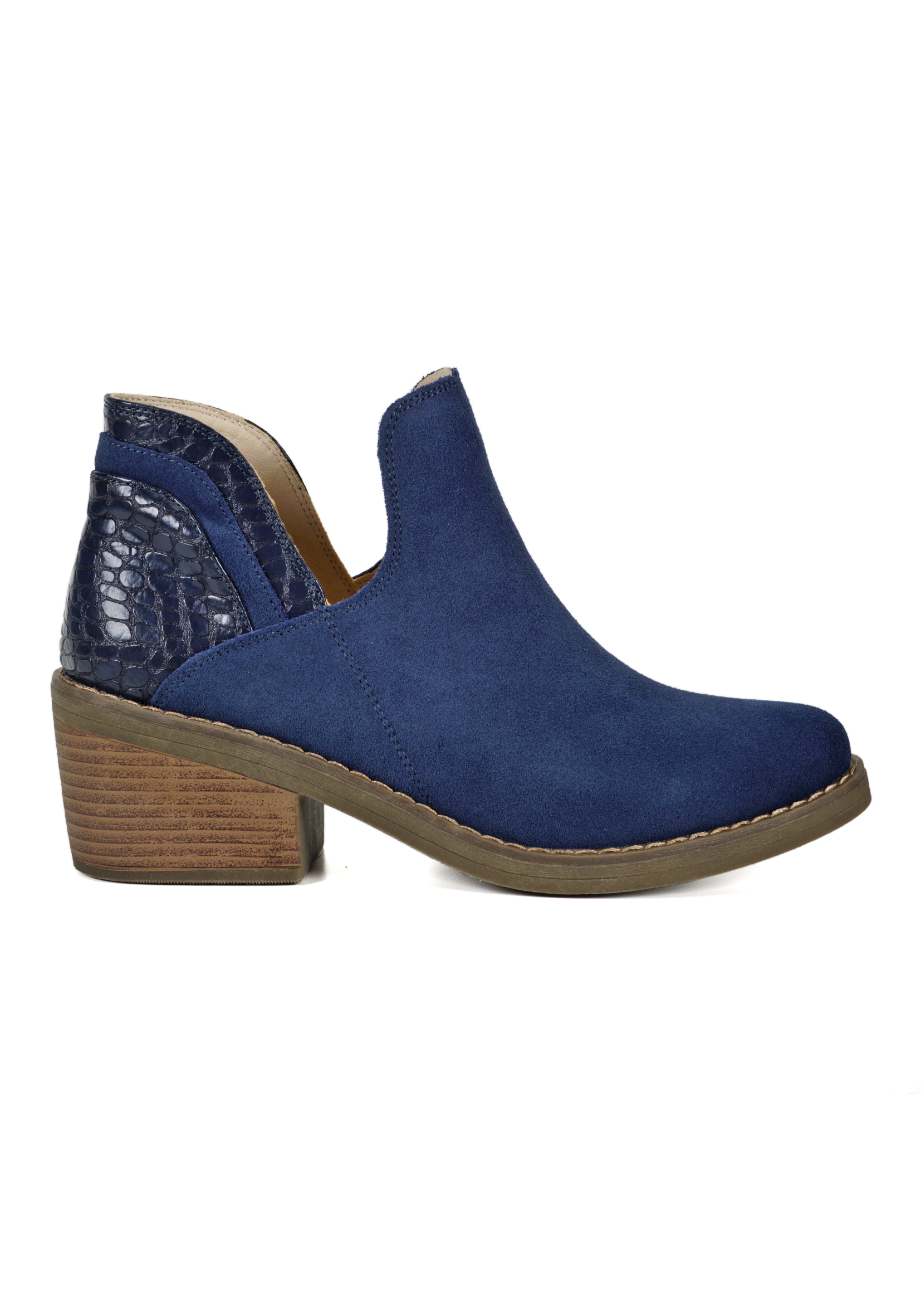 BOTÍN CUERO AZUL VAQUERO XIANA CASUAL - 2