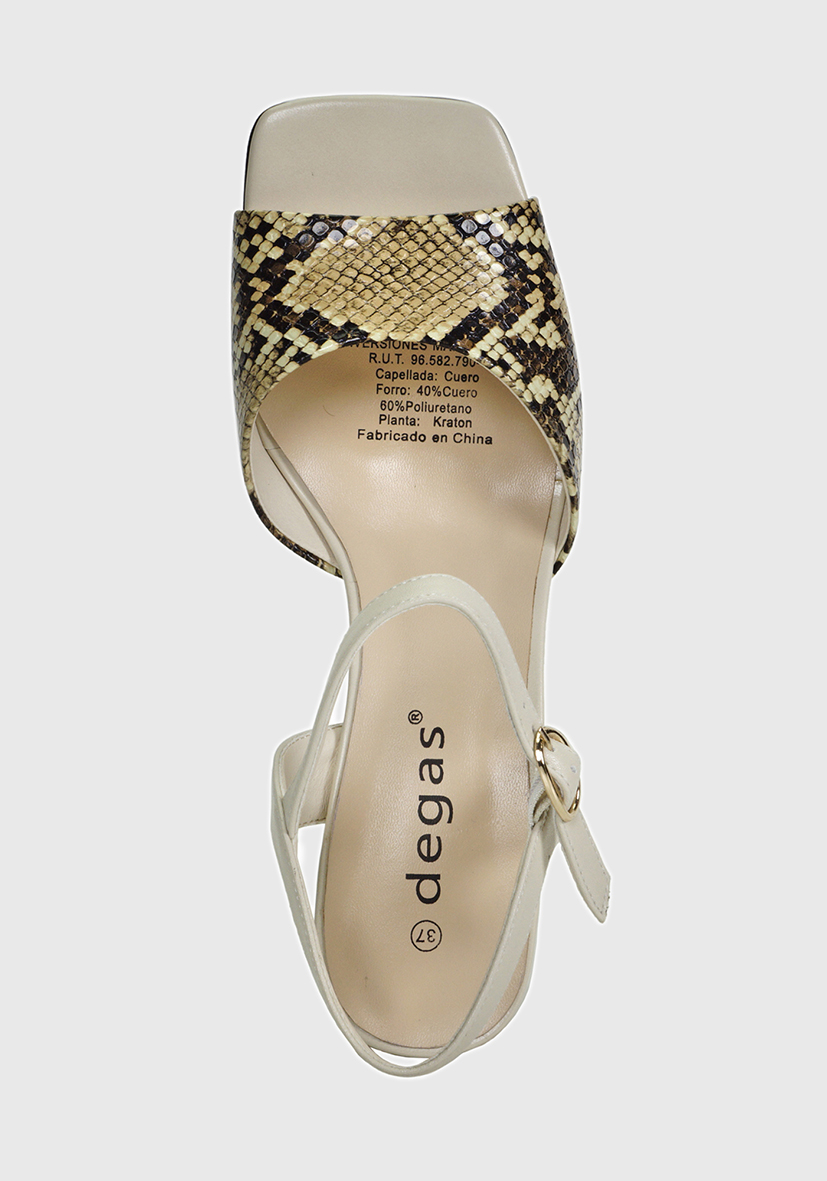 SANDALIAS MUJER DEGAS CUERO AIMAR CREMA CH0451S23BON - 7