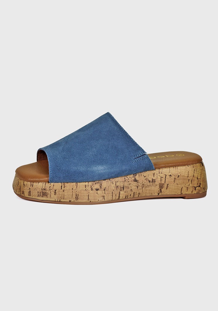SANDALIAS MUJER DEGAS CUERO AZUL MADEIRA SH1205S23BLU - 1