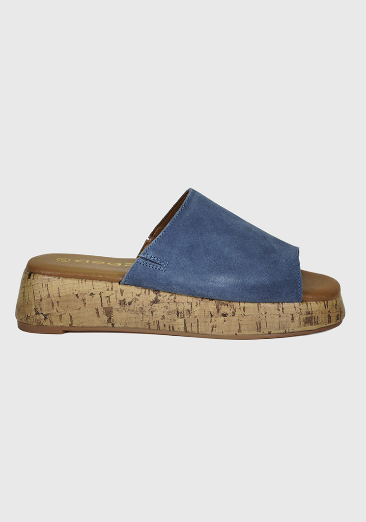 SANDALIAS MUJER DEGAS CUERO AZUL MADEIRA SH1205S23BLU - 2