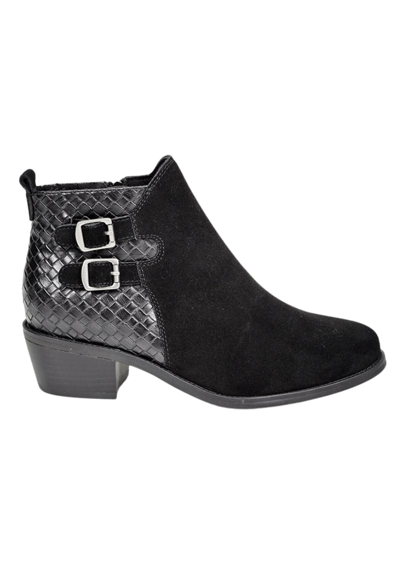 BOTÍN CUERO NEGRO ANTIOCA CASUAL - 1