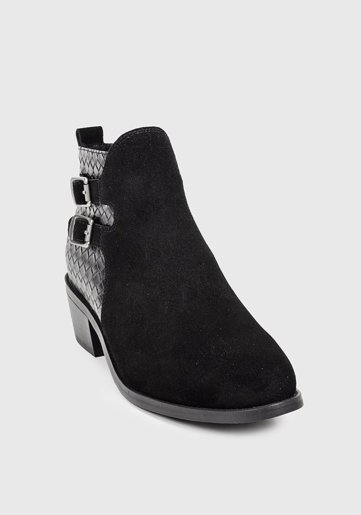 BOTÍN CUERO NEGRO ANTIOCA CASUAL - 4