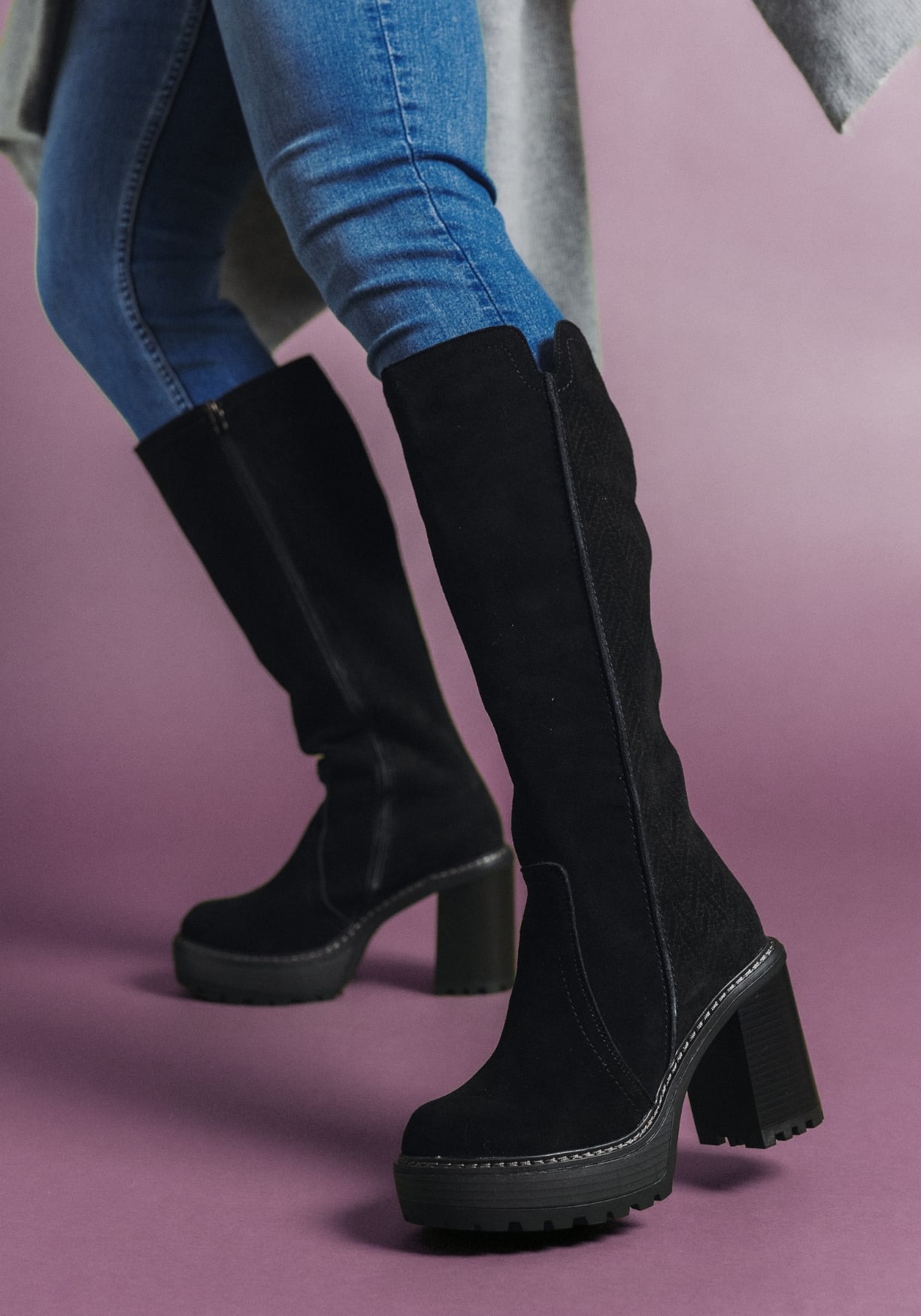 BOTA CUERO DAYTON EN COLOR NEGRO - 1