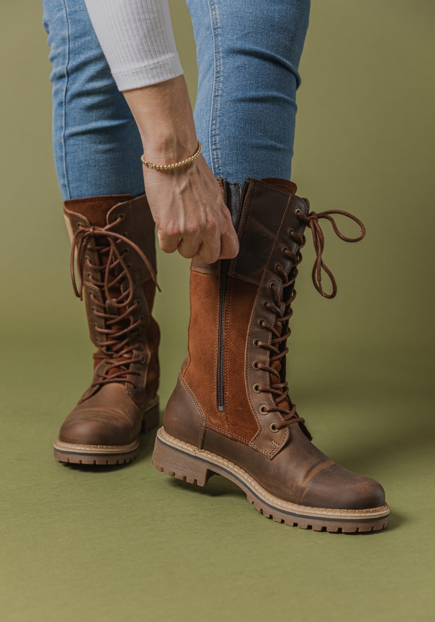 BOTA CUERO EVORA CAMEL - 8