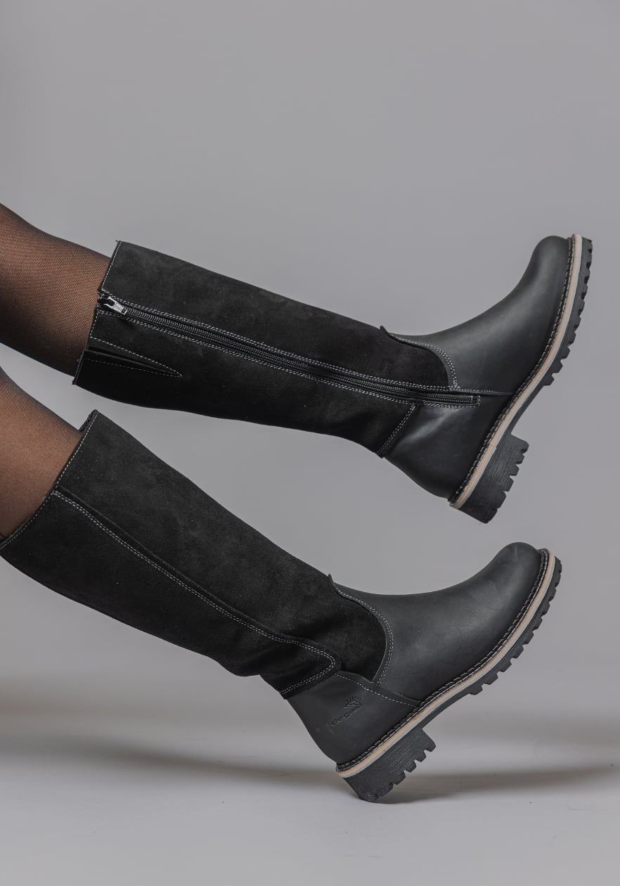 BOTAS MUJER DEGAS CUERO NEGRO CALISTA OX0017W23BLK - 3
