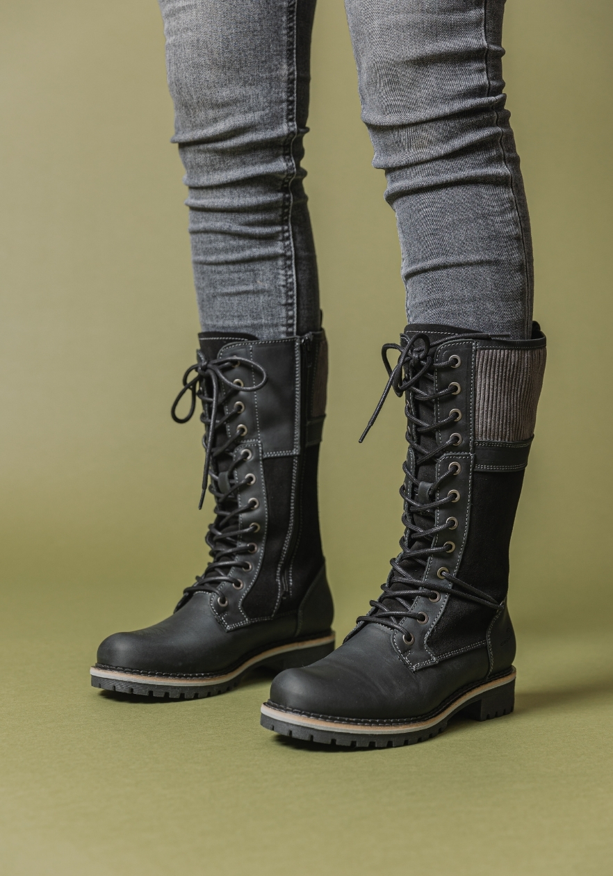 BOTA CUERO EVORA EN COLOR NEGRO - 2