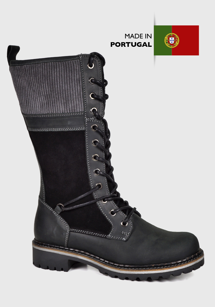 BOTA CUERO EVORA EN COLOR NEGRO - 4
