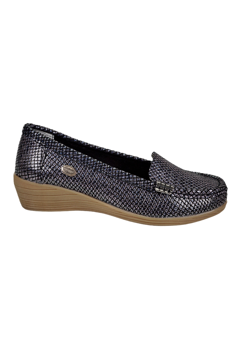 MOCASINES MUJER DEGAS CUERO NEGRO HELEN SNAKE XF7716S24BSK - 1