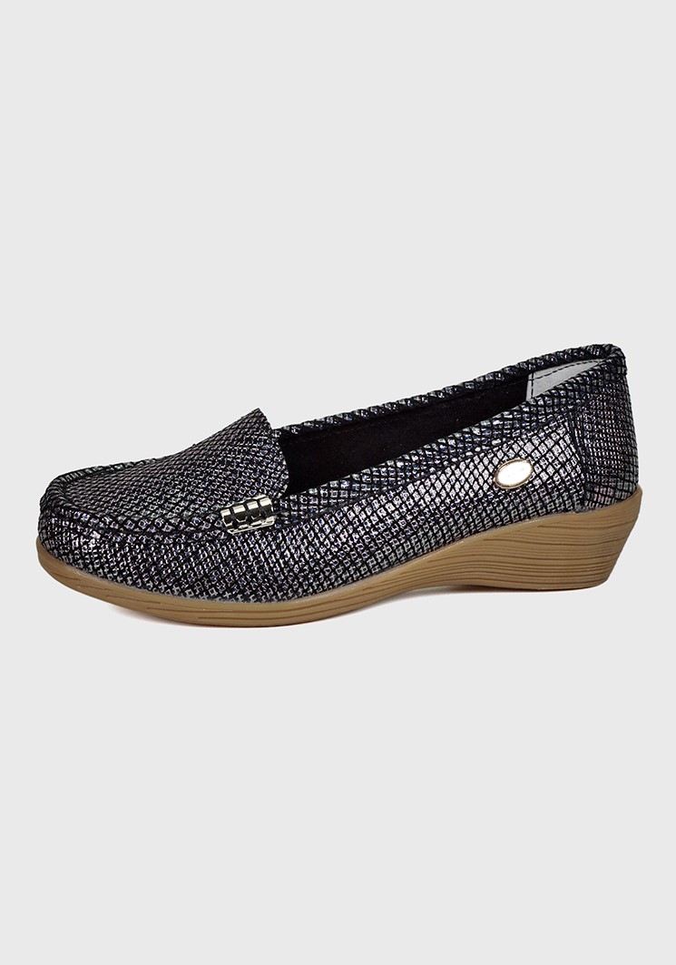 MOCASINES MUJER DEGAS CUERO NEGRO HELEN SNAKE XF7716S24BSK - 2