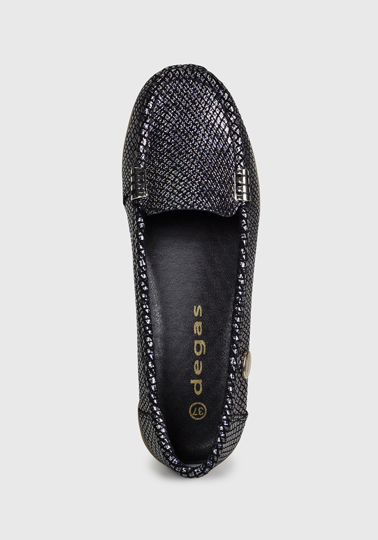 MOCASINES MUJER DEGAS CUERO NEGRO HELEN SNAKE XF7716S24BSK - 7