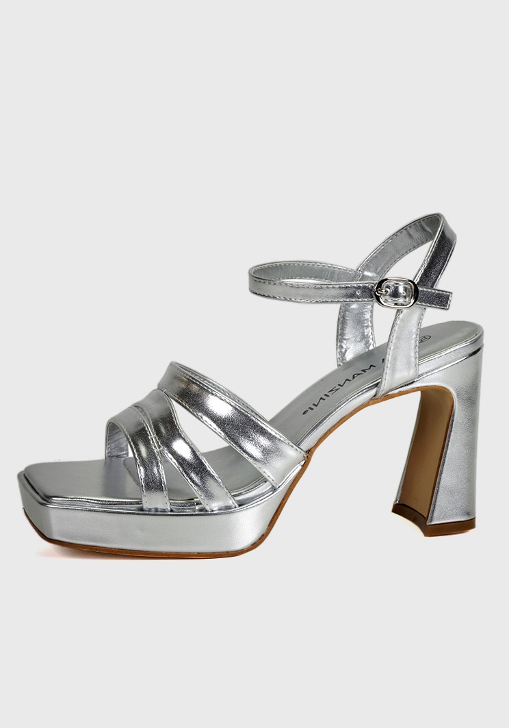 SANDALIA PETRAL PLATEADO - 2