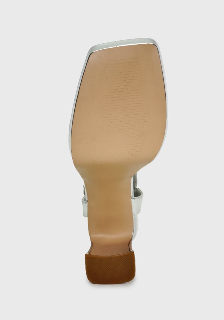 SANDALIA PETRAL PLATEADO - 7
