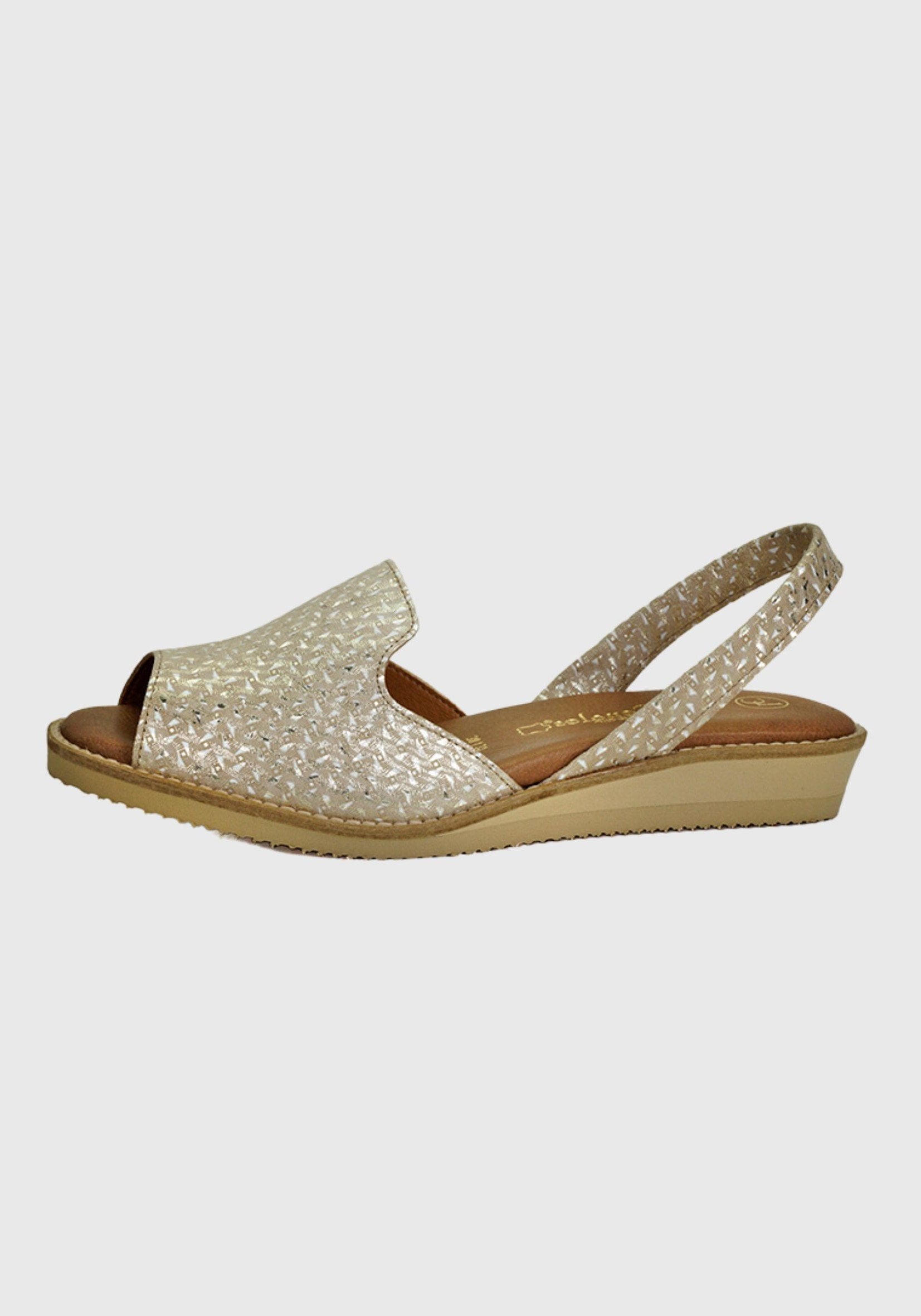 SANDALIAS MUJER DEGAS CUERO BEIGE GIGI METALIZADO PS4021S24TBE - 1