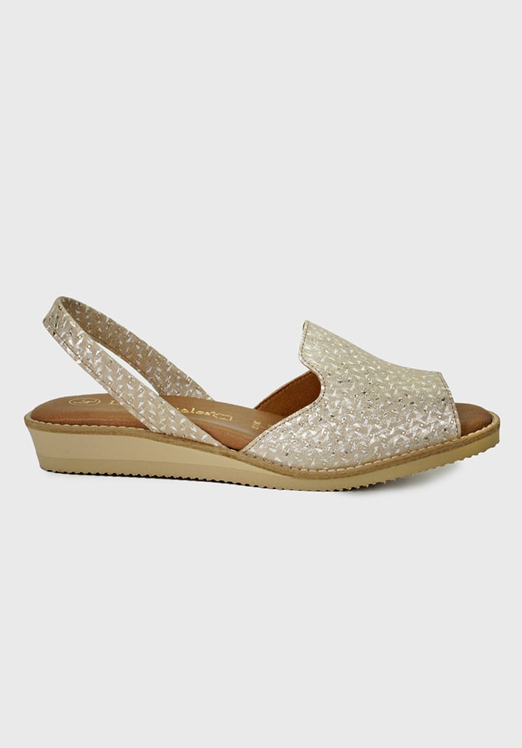 SANDALIAS MUJER DEGAS CUERO BEIGE GIGI METALIZADO PS4021S24TBE - 2