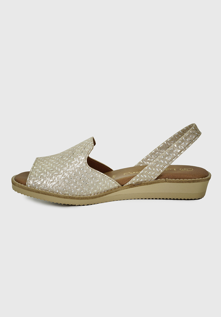 SANDALIAS MUJER DEGAS CUERO BEIGE GIGI METALIZADO PS4021S24TBE - 4