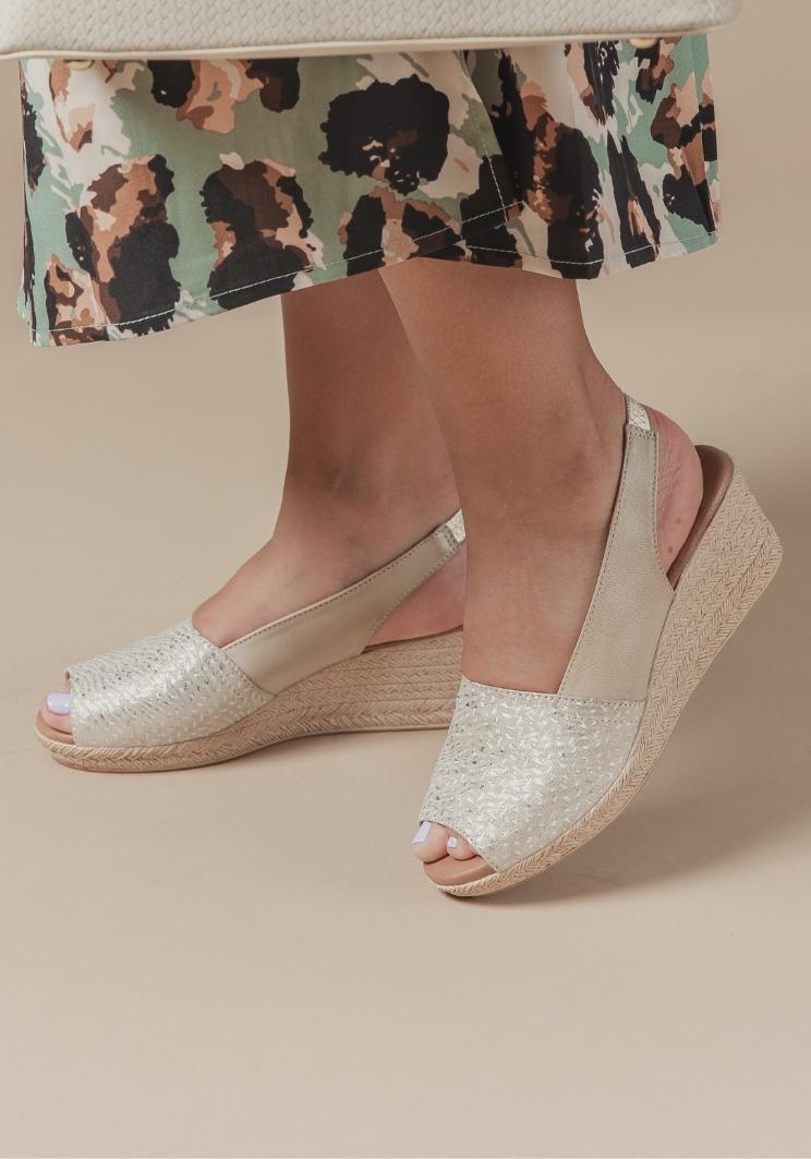 SANDALIA CUERO SUSANNE BEIGE - 1