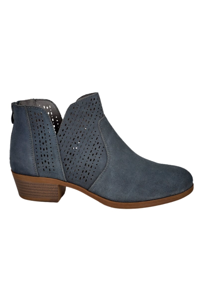 BOTÍN CUERO AZUL SAMANTA CASUAL - 1