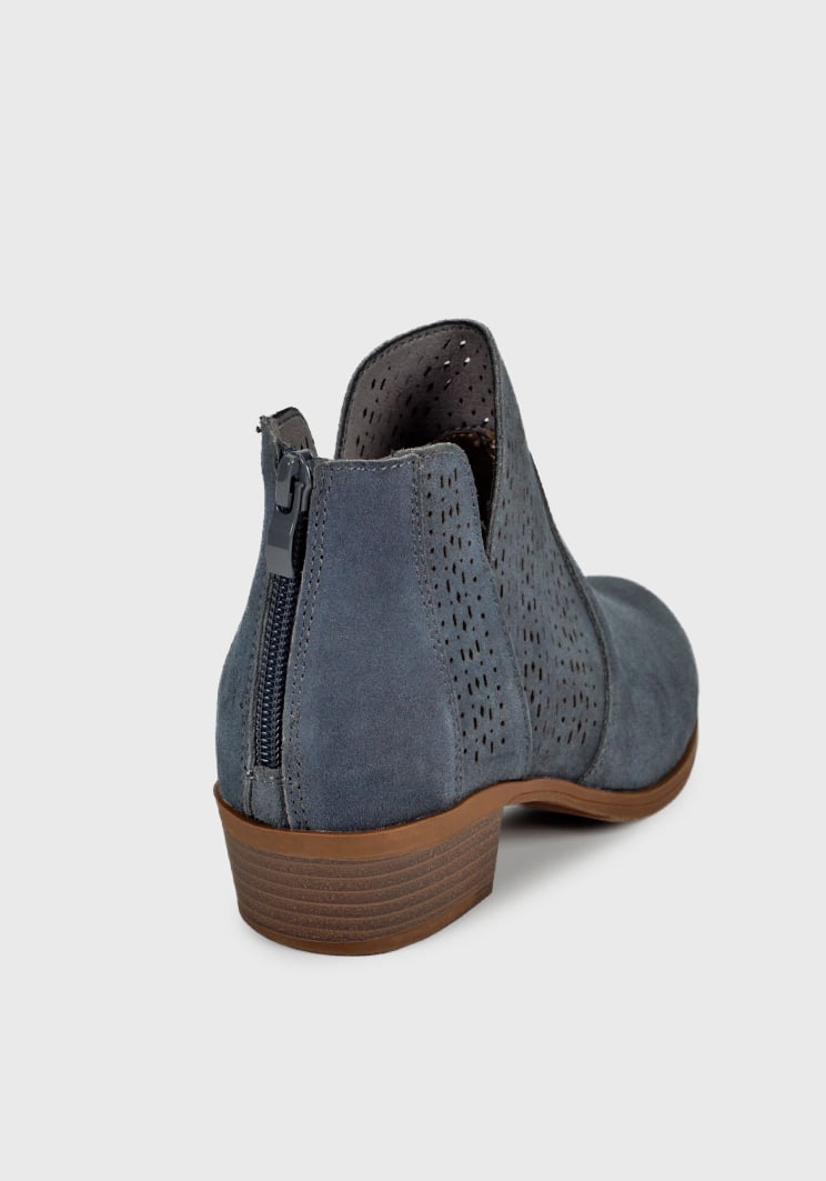 BOTÍN CUERO AZUL SAMANTA CASUAL - 3
