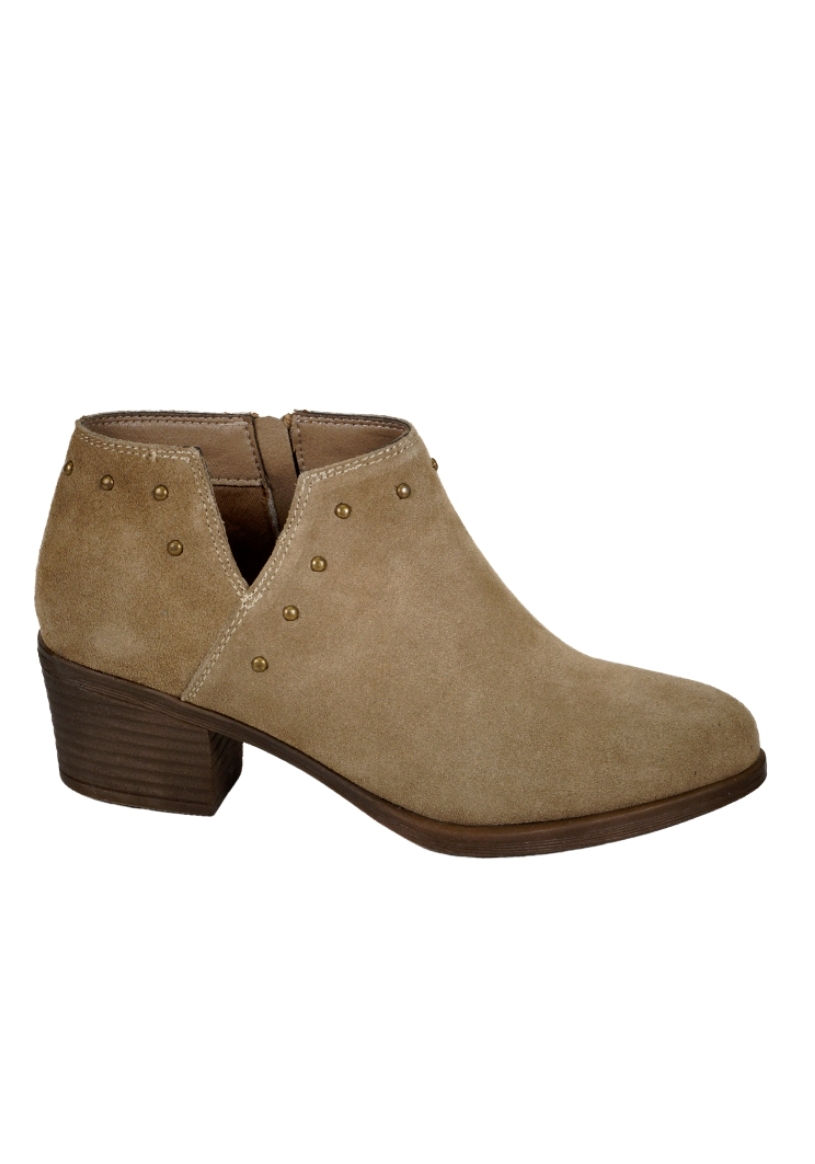 BOTÍN CUERO TAUPE KAITH - 1