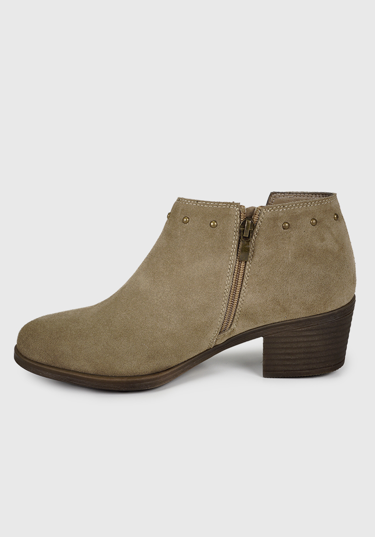 BOTÍN CUERO TAUPE KAITH - 5
