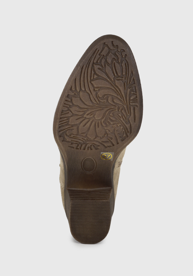 BOTÍN CUERO TAUPE KAITH - 6