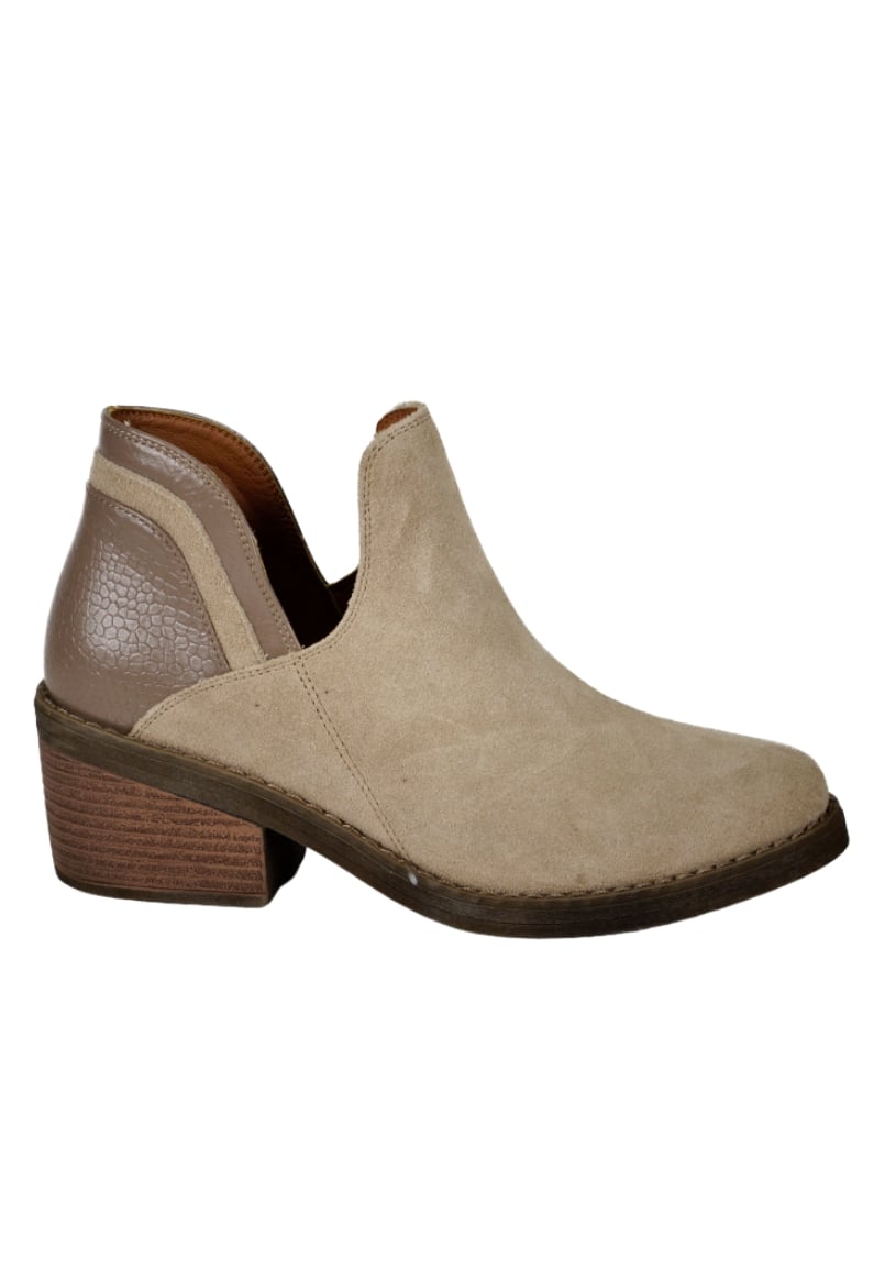 BOTÍN CUERO BEIGE XIANA - 1