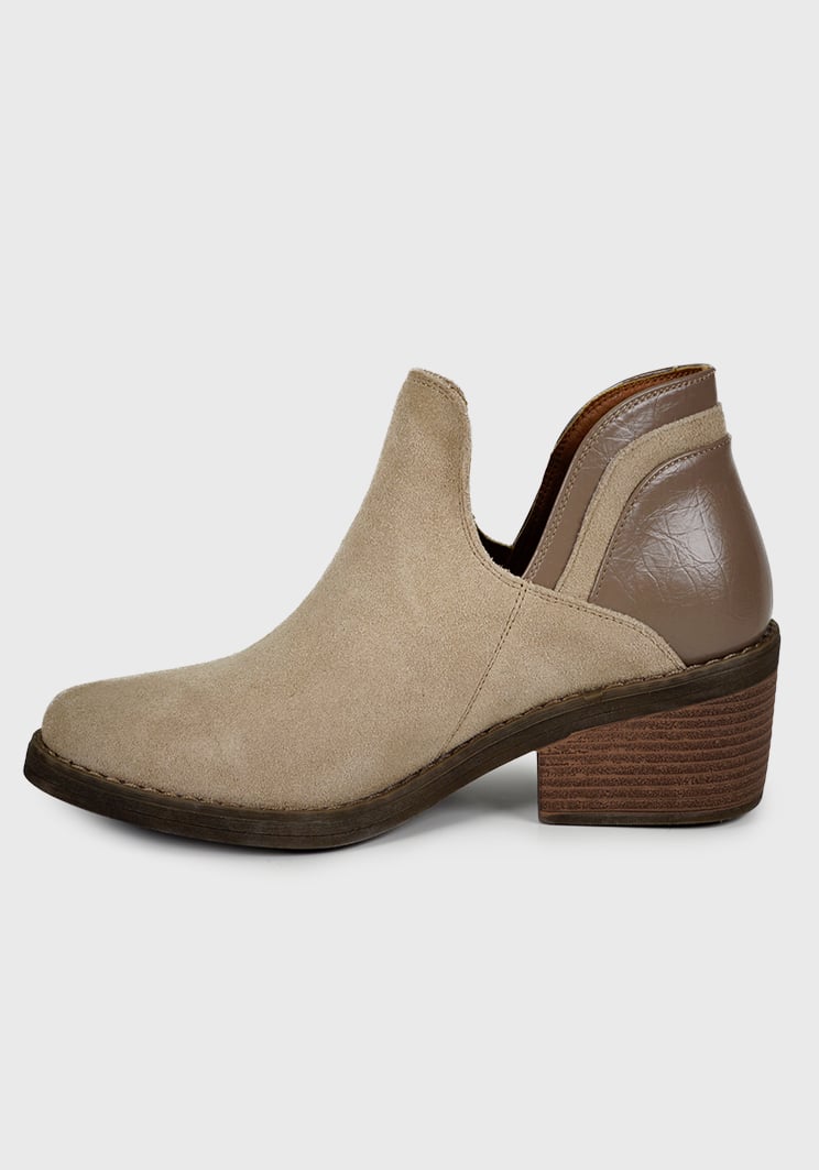 BOTÍN CUERO BEIGE XIANA - 5