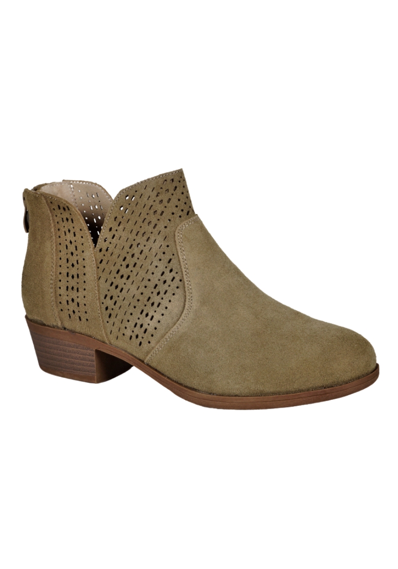 BOTIN CUERO SAMANTA TAUPE - 1