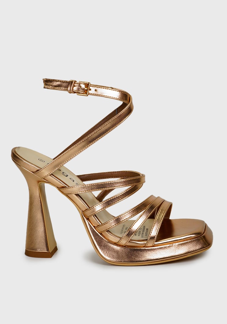 SANDALIA CUERO DAMILA DORADO - 3