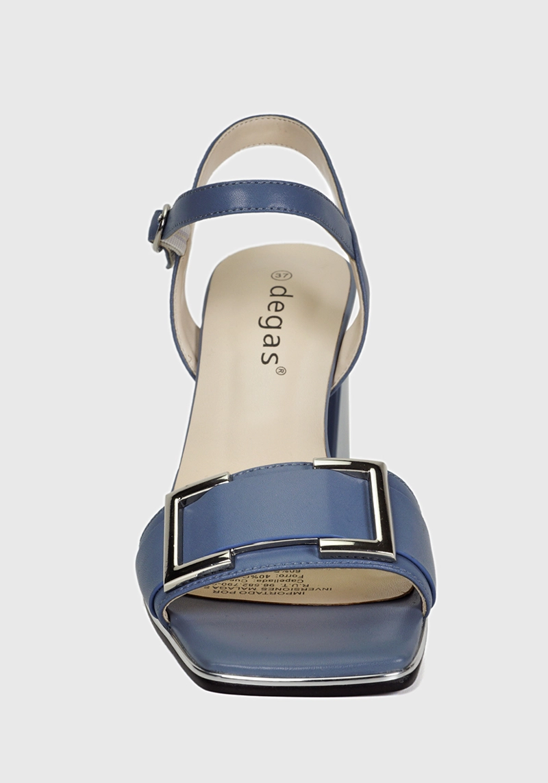 SANDALIAS MUJER DEGAS CUERO AZUL VALERIA CH0453S24BLU - 3