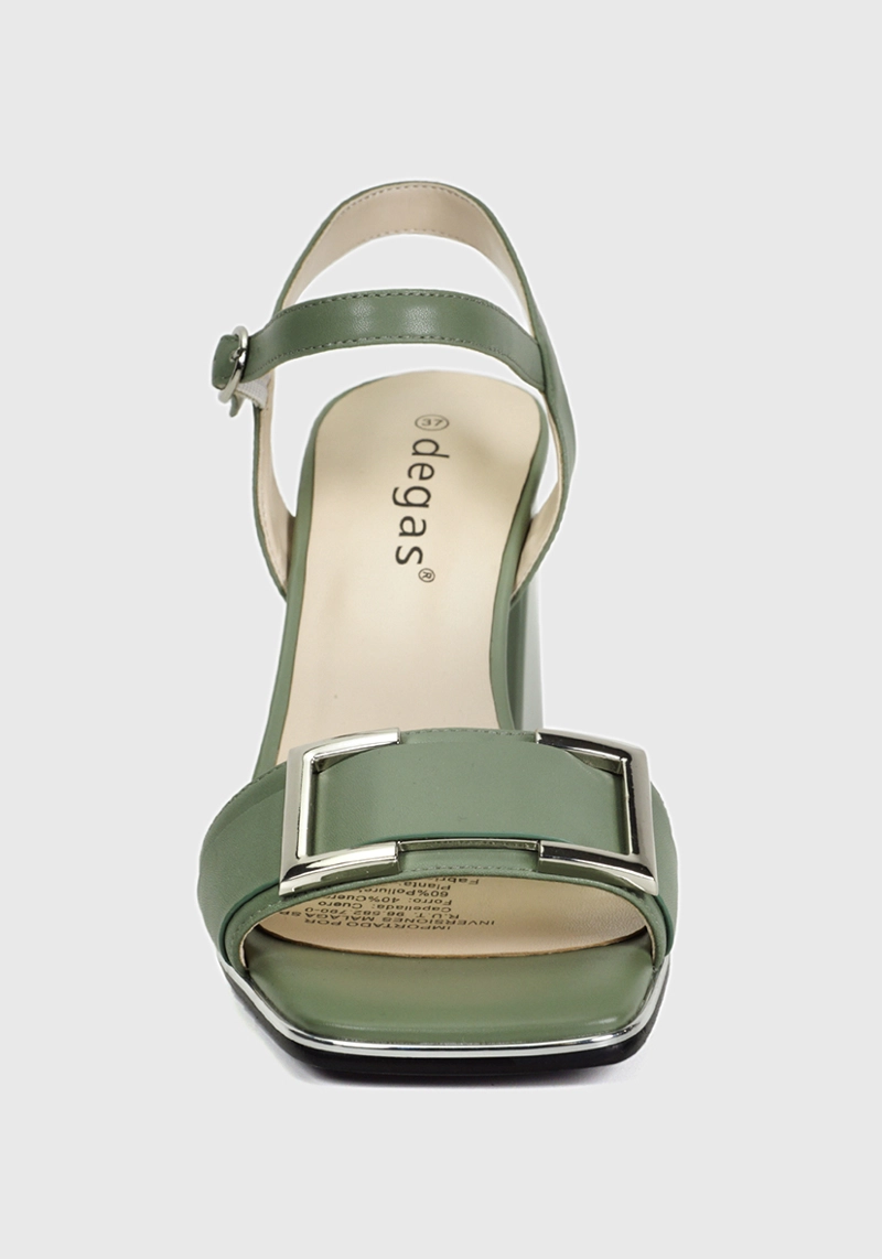 SANDALIAS MUJER DEGAS CUERO VERDE VALERIA CH0453S24GRE - 4