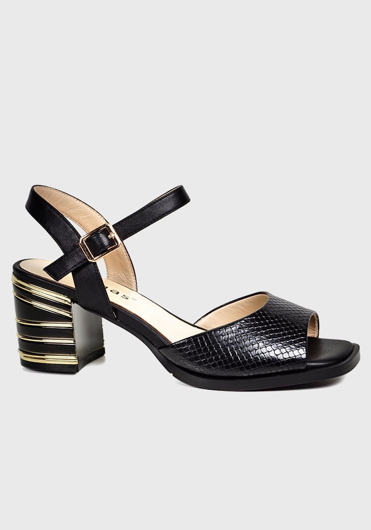 SANDALIAS MUJER DEGAS CUERO NEGRO JAVI CH0302S24BLK - 2