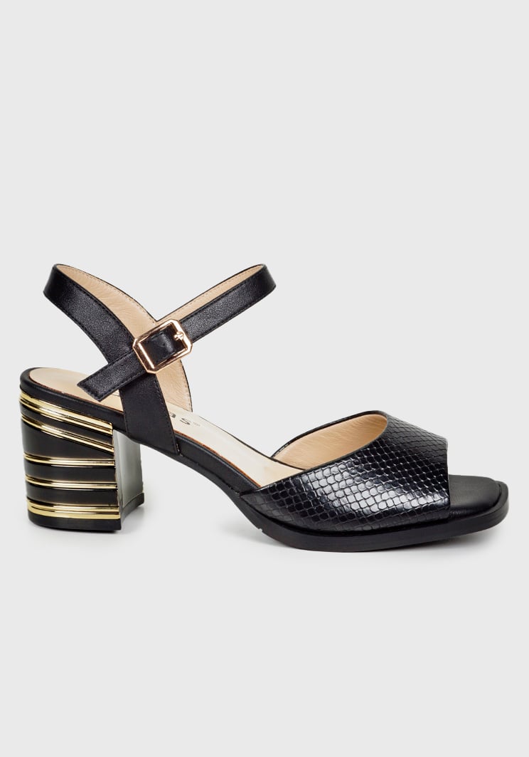 SANDALIAS MUJER DEGAS CUERO NEGRO JAVI CH0302S24BLK - 3