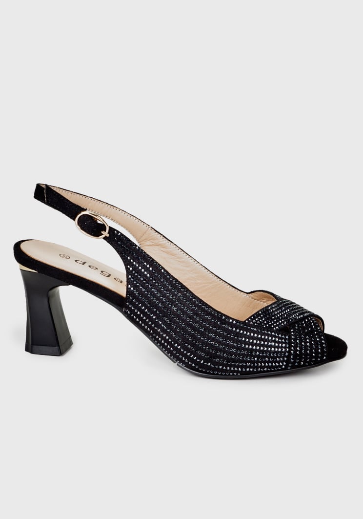 SANDALIAS MUJER DEGAS CUERO NEGRO JAMILA CON BRILLOS CH0549S24BKD - 3