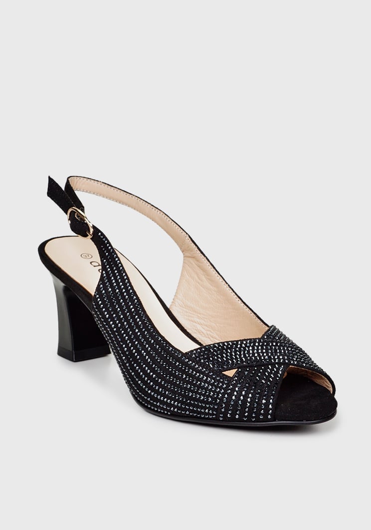 SANDALIAS MUJER DEGAS CUERO NEGRO JAMILA CON BRILLOS CH0549S24BKD - 4