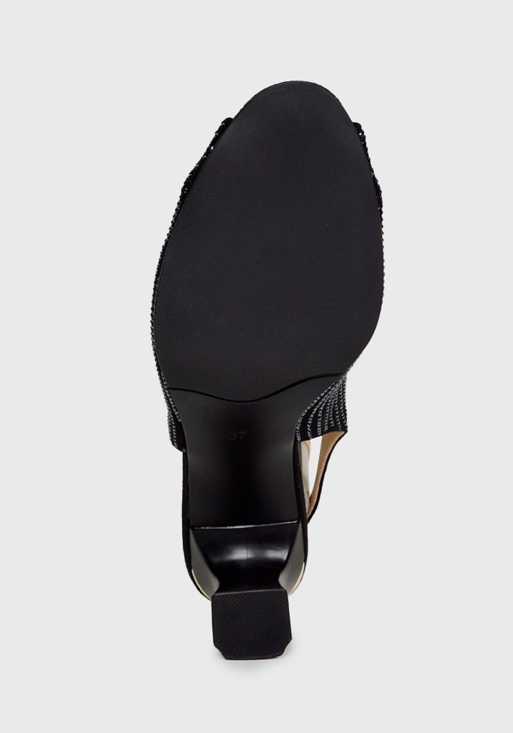 SANDALIAS MUJER DEGAS CUERO NEGRO JAMILA CON BRILLOS CH0549S24BKD - 6