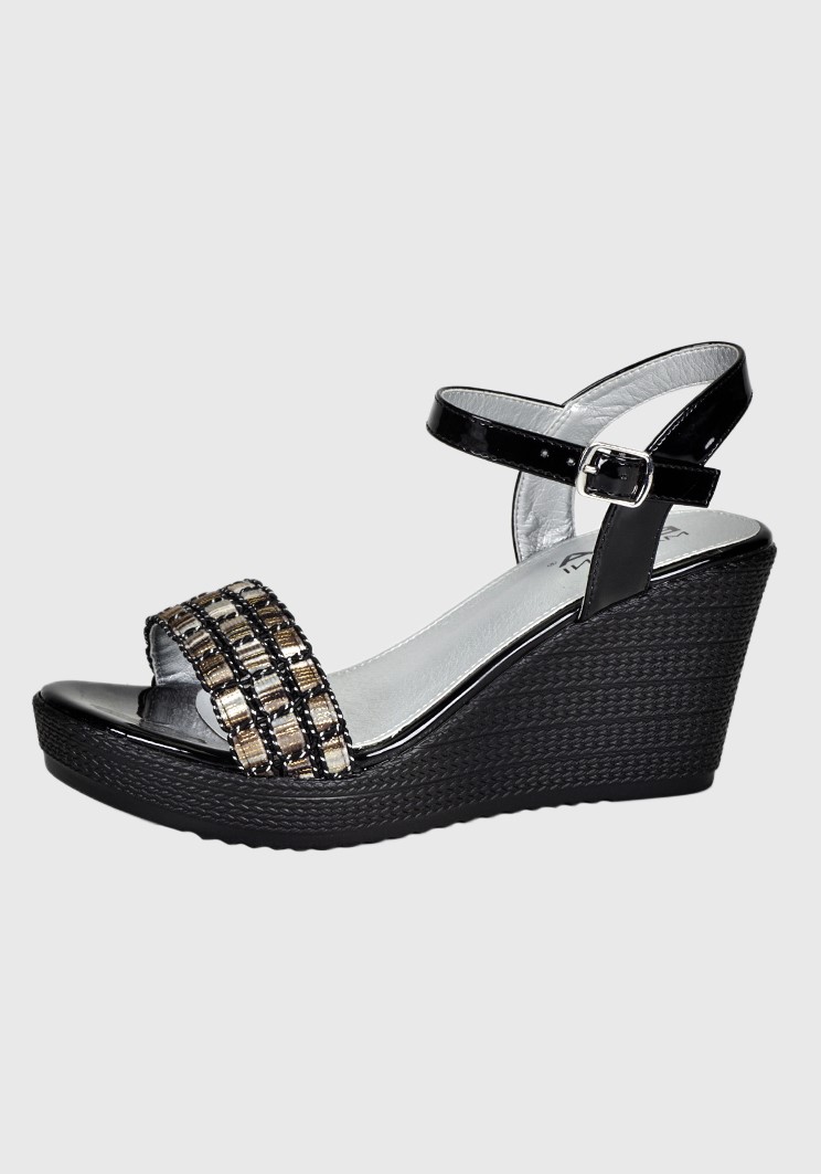 SANDALIAS MUJER EDA MANZINI XIMENA NEGRO EGE461S24BRM - 1